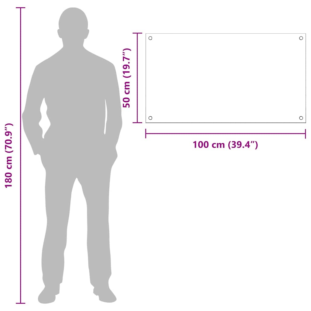 Kitchen Backsplash White 100 x 50 cm Tempered Glass